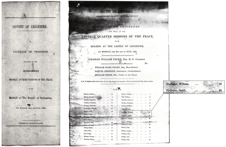 Prisoners List -1855